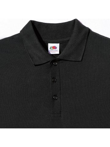 Piqué Unisex-Poloshirt in schwarz