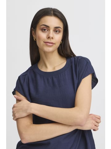 Kurzarm-Bluse FRARIANA Loose fit in Navy Blazer