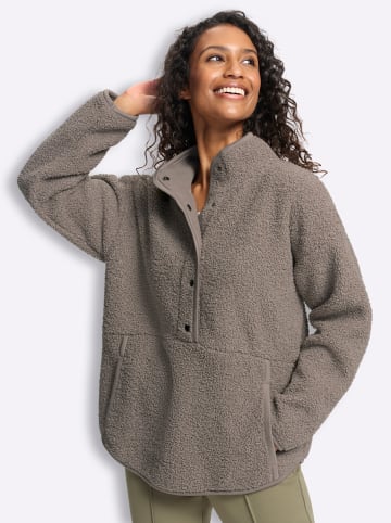 Fleece-Shirt in taupe