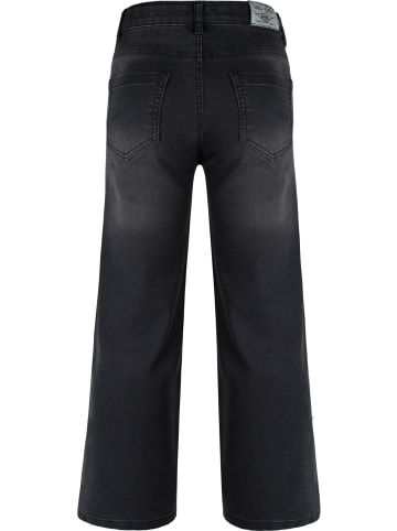 Wide Leg Jeans high waist slim fit in black