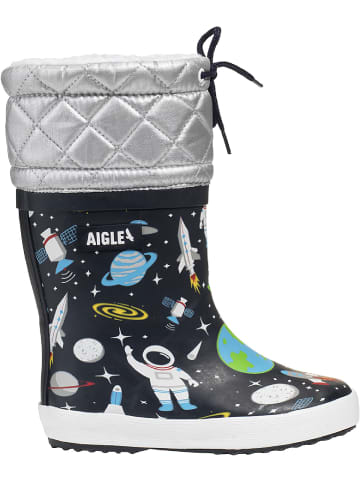 Gummistiefel Giboulee Space in dunkelbalu bunt-kombi