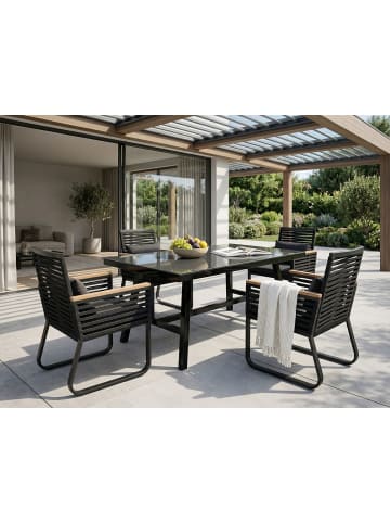Esstisch CANETTO in Schwarz - (W) 90 x (H) 76 x (L) 150 cm