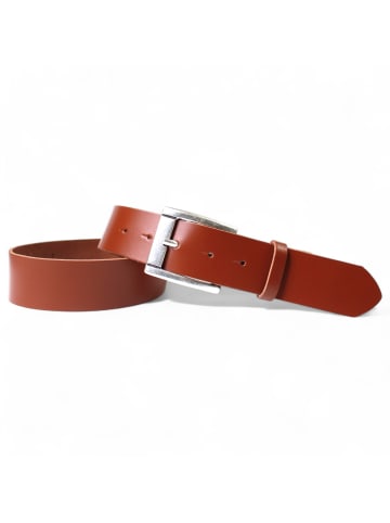 Ledergürtel 4cm in Cognac