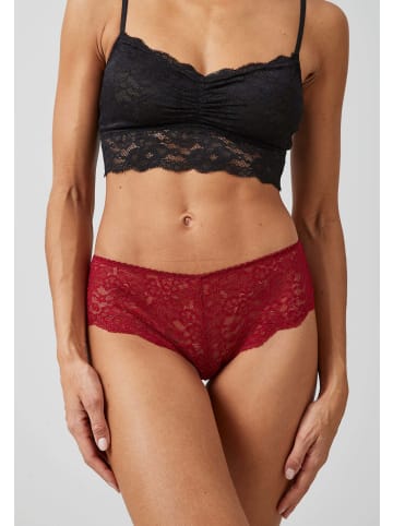 Hipster Panties aus Spitze Dunkelrot 3 Stück