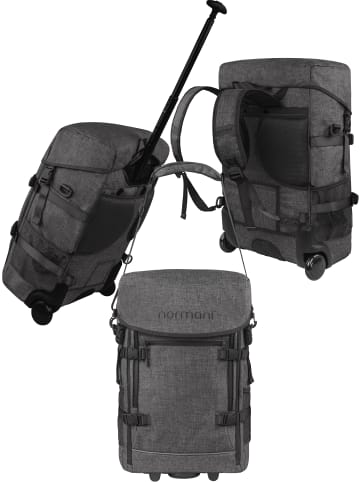Rucksack mit Trolleyfuktion und kleinem Rucksack in Anthrazit