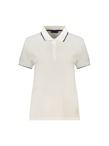 Weiß Baumwolle Damen Polo Hemd