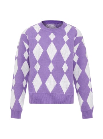 Damen Sweater in LILA WEISS