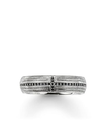 Bandring Kreuz Pavé in roségold, silber