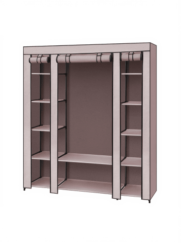 Kleiderschrank Rylan in Rosa - (B)45 x (H)175 x (T)150 cm