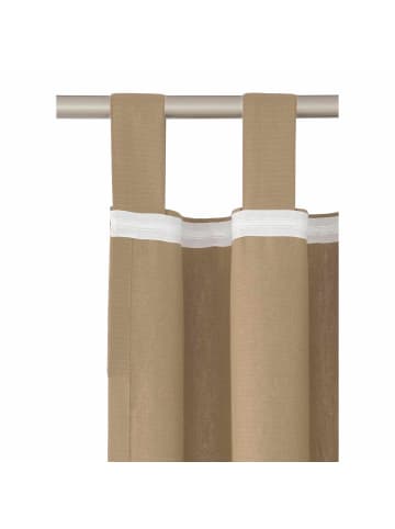 Blickdichter Schlaufenvorhang DOVE in Beige