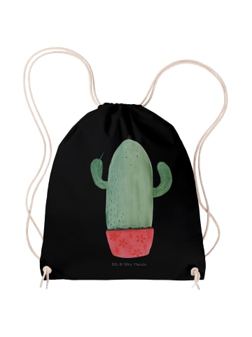 Gymnastiktasche Kaktus Wut ohne Spruch in Schwarz