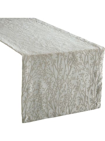 Jacquard, Baumwollmischung, Gewebt Tischläufer Malaga in creme