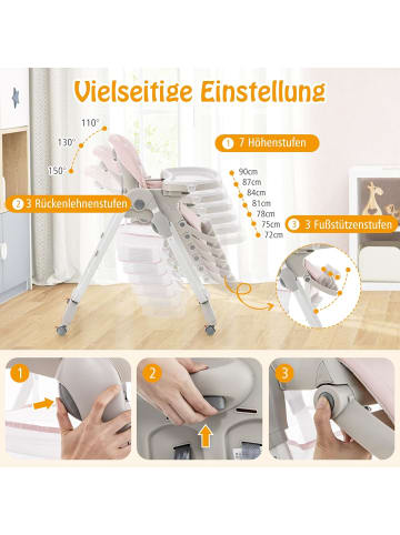 Hochstuhl für 6-36 Monate in Rosa