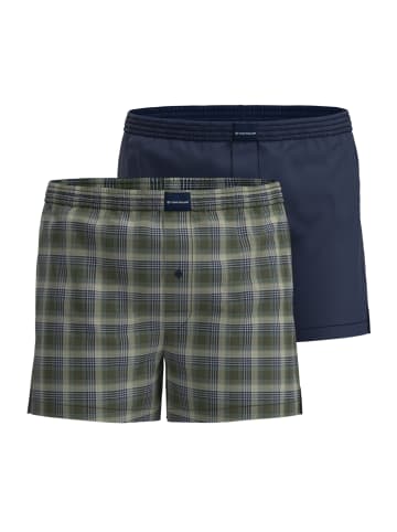 Boxershort 2Er Pack Dakota in grün-dunkel-Karo