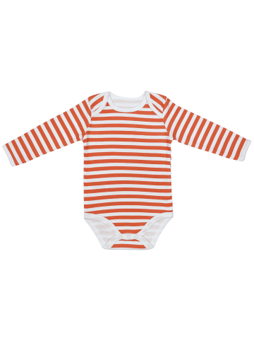Bio Baby-Bodys langarm 3er-Pack in Hellblau-Rot