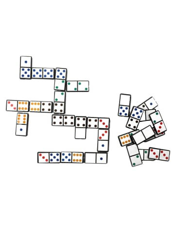 Domino-Spiel - vielseitiges Zahl- und Farbenspiel in mehrfarbig