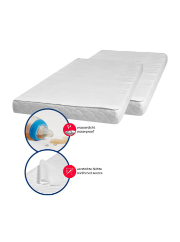 Molton-Betteinlage 50x90 cm 2er Pack in weiß