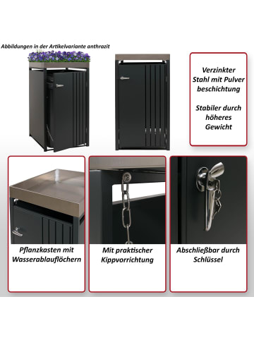 1er-Mülltonnenverkleidung O67, Anthrazit