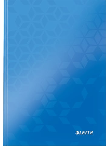 Notizbuch Wow A5 80 Blatt 90g/qm kariert blau metallic