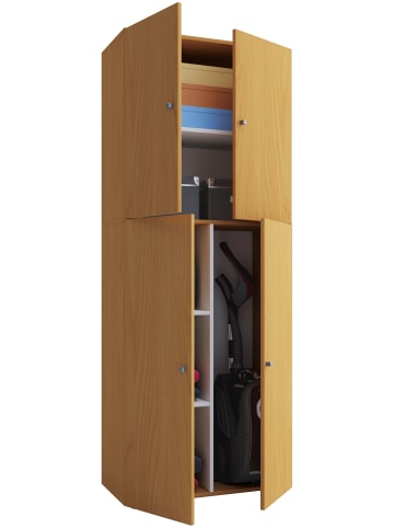 Holz Besenschrank Staubsauger Putzschrank Lona in Buche