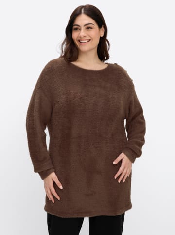 Langarm-Pullover in schoko