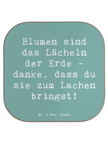 Glas-Untersetzer Spruch Florist Erde Lächeln mi... in Meeresbrise