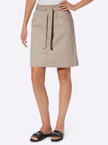 Jeans-Rock in beige