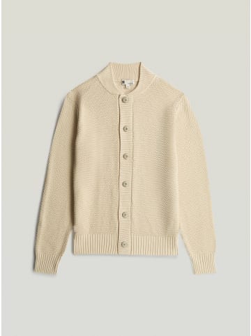 Honey Comb Structure Cardigan dk talc