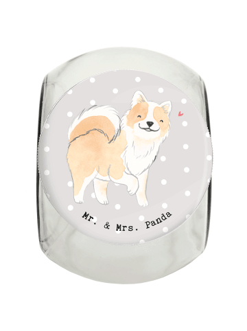 Leckerli Glas Islandhund Moment ohne Spruch in Grau Pastell