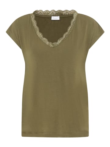 Spitzenshirt in khaki