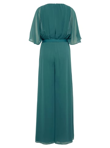 Jumpsuit mit Bindegürtel in Dark Emerald