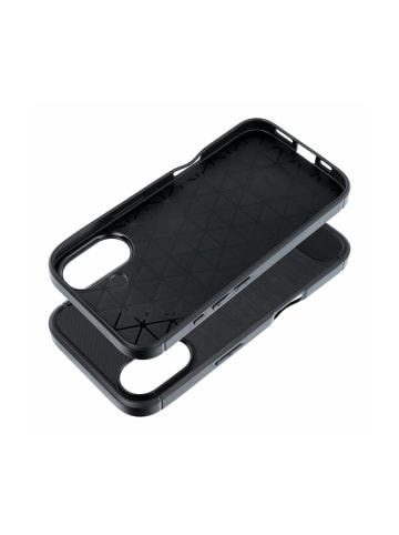 Carbon Case Silikon Handyhülle kompatibel mit iPhone 16 Pro in Transparent