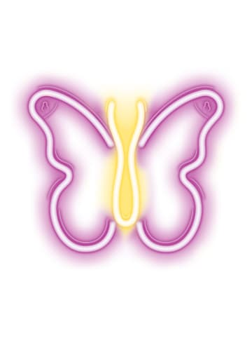 Neon LED Zeichen Licht USB LED Licht Home Leuchtschild Nachtlicht Schmetterling-Pink in Pink