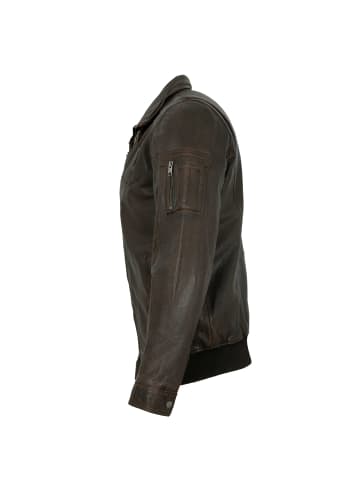 Pilotenlederjacke Lammnappa in Braun