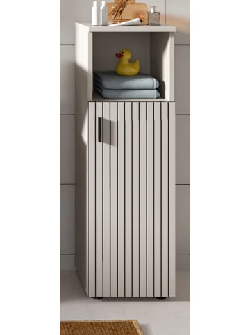Kommode kaschmir 30 x 95 cm, Badschrank Türanschlag wechselbar
