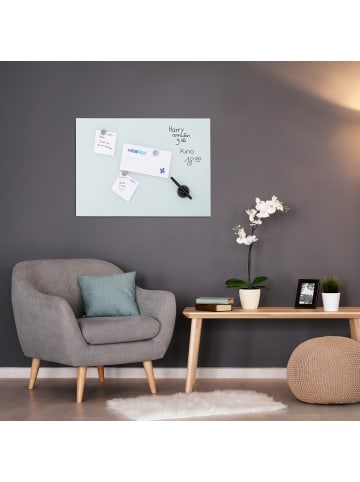 Glas-Magnetboard in Weiß - 80 x 50 cm
