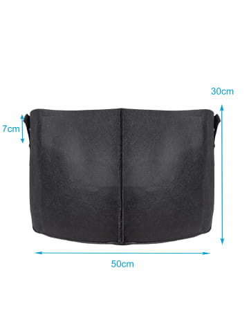 Vlies Pflanzsack - Pflanzen Übertopf in 10x Schwarz - 56L - 50x30cm