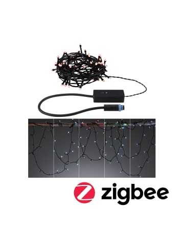 Plug & Shine LED Lichterkette Yuna RGB Schwarz