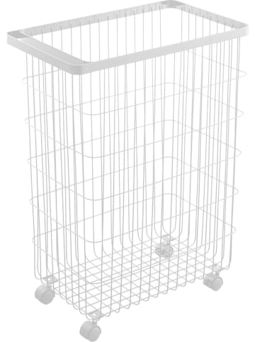 Wäschekorb in Weiß - (W)46  x (H)56.5  x (L)28 cm