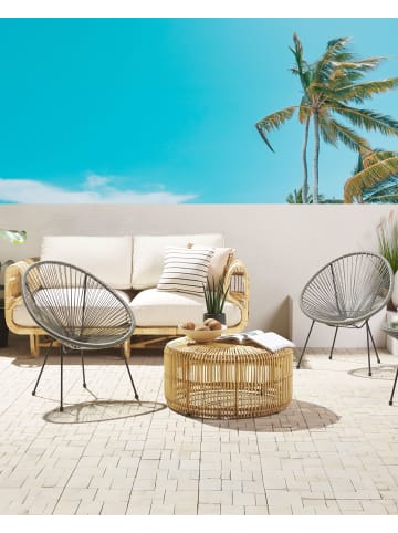 2er-Set Cocktailsessel ACAPULCO II in Grau/Schwarz