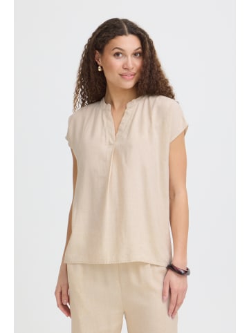 Kurzarm-Bluse FRJETT Regular fit in UNDYED UNBLEACHED