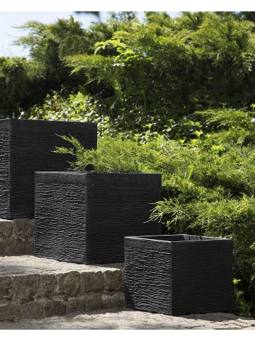 Outdoor Blumentopf PAROS in Schwarz - (W) 40 x (H) 38 x (L) 40 cm