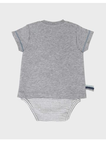 Baby Kurzarm-Bodyshirt in Grey Melange