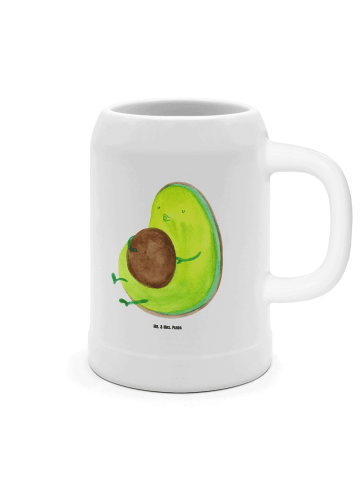 Bierkrug Avocado Pfeifen ohne Spruch in Weiß