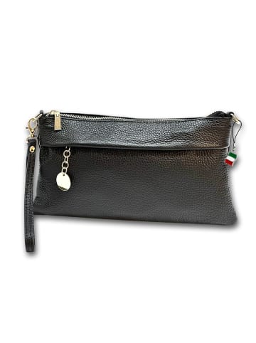Leder Clutch Florence Tasche schwarz ca. 25cm