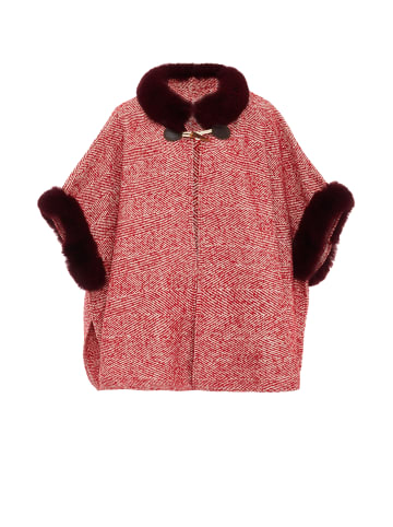Damen Poncho in Rot