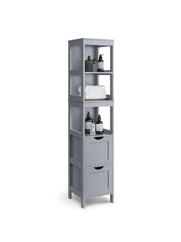 Badezimmerschrank Sofie in Taubengrau - (B)30 x (H)141.5 x (T)30 cm
