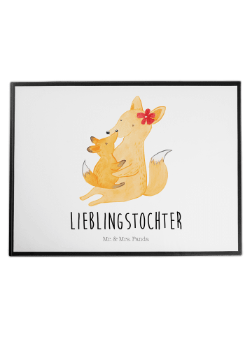 Schreibtischunterlage Fuchs Mama mit Spruch in Weiß