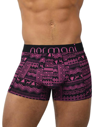 6 Stück Boxershorts aus Modal mit Motiv Elegance in Schwarz/Pink