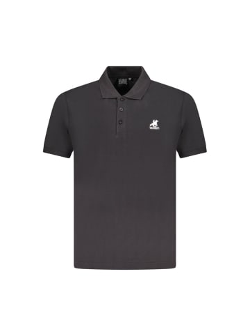 Schwarz Baumwolle Herren Polo Hemd